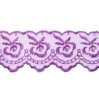 Кружево капроновое, 35 мм, фиолетовый