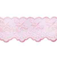 Кружево капроновое, 35 мм, светло-розовый