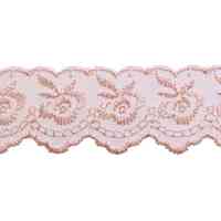 Кружево капроновое, 35 мм, роз.пудра