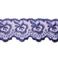 Кружево капроновое, 35 мм, синий