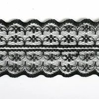 Кружево-трикотаж, 45 мм, 133-2А черный
