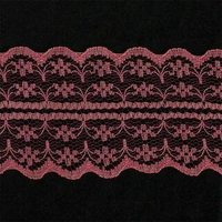 Кружево-трикотаж, 45 мм, коралловый