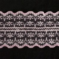 Кружево-трикотаж, 45 мм, светлорозовый