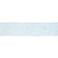 Кружево-трикотаж, 37 мм, арт.187 светлобирюзовый