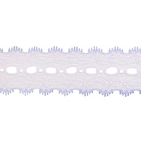 Кружево-трикотаж, 635 33 мм, белый, перламутровый, голубой