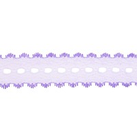 Кружево-трикотаж, 33 мм, белый, перламутровый, сирень