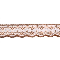 Кружево-трикотаж, 20 мм, 133-1 коричневый