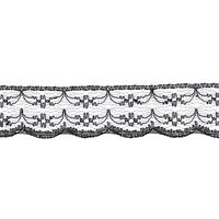 Кружево-трикотаж, 20 мм, 133-1 черный