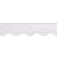 Кружево-трикотаж, 25 мм, 076 белый