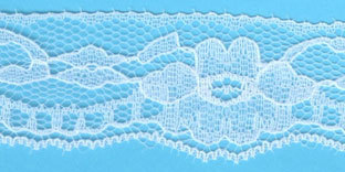 Кружево-трикотаж, 35 мм, 934 белый