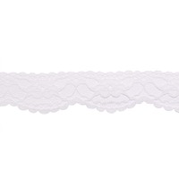 Кружево-трикотаж, 624 35 мм, белый