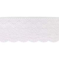 Кружево-трикотаж, 55 мм, 2017 белый