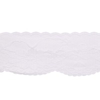 Кружево-трикотаж, 65 мм, 730 белый