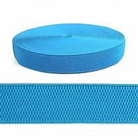 Резинка помочная цветная, 40 мм, голубой