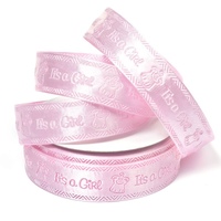Лента декоративная "It’s a Girl", 25 мм, розовый