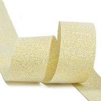 Тесьма киперная метализированная, 25 мм, желтый, серебро