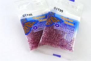Бисер чешский Preciosa, цв.01195 сиреневый, 10/0, круглый прозрачный, 5 гр