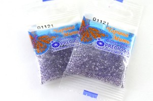 Бисер чешский Preciosa, цв.01121 сиреневый, 10/0, круглый прозрачный, 5 гр