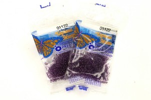 Бисер чешский Preciosa, цв.01122 фиолетовый, 10/0, круглый прозрачный, 5 гр