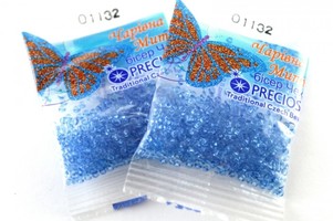Бисер чешский Preciosa, цв.01132 синий, 10/0, круглый прозрачный, 5 гр