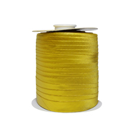 Косая бейка атласная, 15 мм, золото