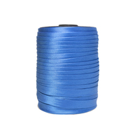 Косая бейка атласная, 15 мм, 131 оттенок голубого