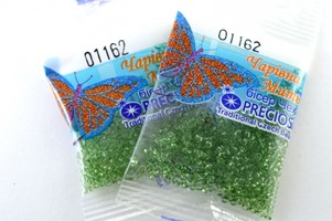 Бисер чешский Preciosa, цв.01162 зеленый, круглый прозрачный, 5 гр