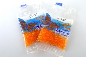 Бисер чешский Preciosa, цв.01183 оранжевый, 10/0, круглый непрозрачный, 5 гр