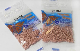 Бисер чешский Preciosa, цв.03194 розово-бежевый, 10/0, круглый непрозрачный, 5 гр