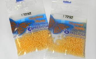 Бисер чешский Preciosa, цв.17292 кремовый, 10/0, круглый непрозрачный, 5 гр