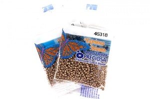 Бисер чешский Preciosa, цв.46318 коричневый, 10/0, круглый непрозрачный алебастр, 5 гр