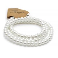 Бусы под жемчуг стекло d=8мм, белый