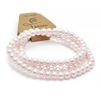 Бусы под жемчуг стекло d=8мм, бледнорозовый