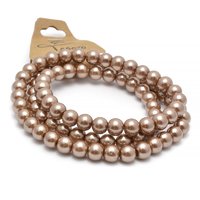 Бусы под жемчуг стекло d=8мм, бежевый