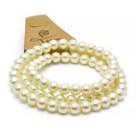 Бусы под жемчуг стекло d=10мм, молочный