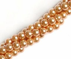 Бусы под жемчуг стекло d=10мм, нежно-бежевый