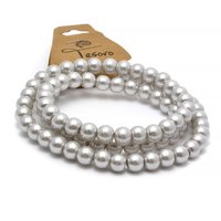 Бусы под жемчуг стекло d=10мм, жемчужный