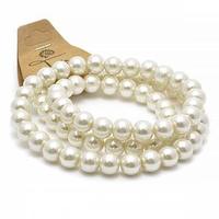 Бусы под жемчуг стекло d=10мм, ваниль