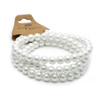 Бусы под жемчуг стекло d=10мм, белый