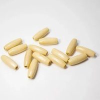 Бусы деревяннные "бочонок" d=8Х23 мм, натуральное дерево