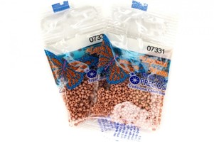 Бисер чешский Preciosa, цв.07331 розово-бежевый, 10/0, круглый непрозрачный, 5 гр