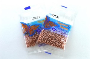 Бисер чешский Preciosa, цв.073631 бежевый, 10/0, круглый непрозрачный, 5 гр