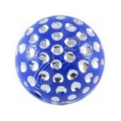 Бусы с иммитацией страз d=10 мм, васильковый