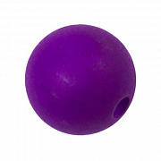 Бусы пластиковые матовые круглые d=10 мм, фиолетовый