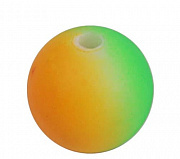 Бусы пластиковые матовые круглые d=10 мм, желто-зеленый