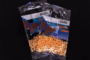 Бисер чешский Preciosa, цв.03283 оранжевый, 10/0, круглый непрозрачный, 5 гр