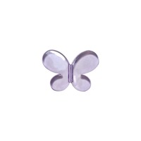 Бусы пластиковые прозрачные "Бабочка" d=20Х28 мм, сиреневый