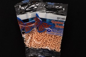 Бисер чешский Preciosa, цв.03285 персиковый, 10/0, круглый непрозрачный, 5 гр