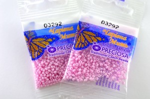 Бисер чешский Preciosa, цв.03292 розовый, 10/0, круглый непрозрачный, 5 гр