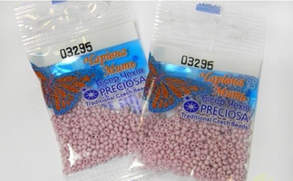 Бисер чешский Preciosa, цв.03295 розово-сиреневый, 10/0, круглый непрозрачный, 5 гр